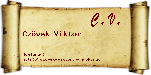 Czövek Viktor névjegykártya