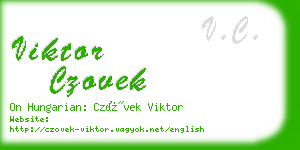 viktor czovek business card